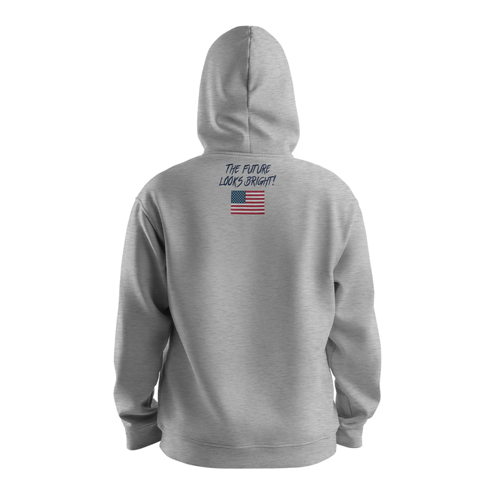 Retro USA Grey Embroidery Valuetainment Performance Full Zip Hoodie